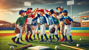 Animation: kids on baseball field
