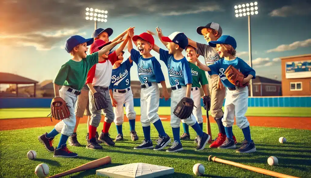 Animation: Little Leaguers celebrating