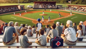 Little League Coaching 101: Safety First - Injury Prevention Tips for Coaches 4 Dali Image: Baseball Game: First aid kit