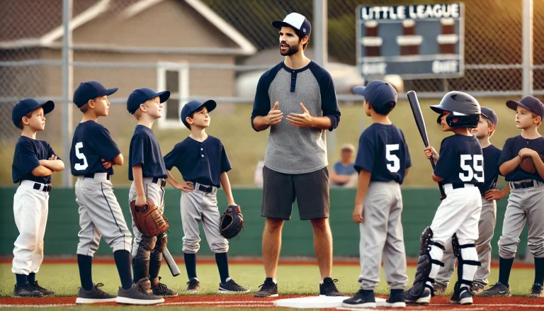 Coach talking to his players