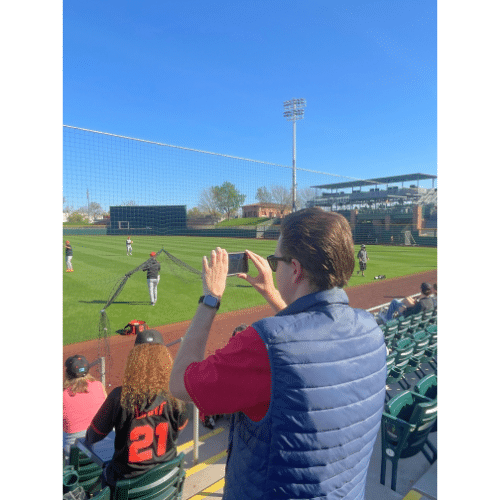 7 Essential Tips for a Short Spring Training Trip 19 Baseball fane taking pictures at Scottsdale Stadium