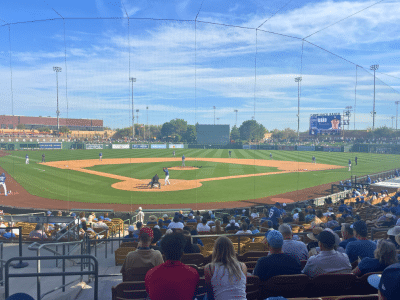 7 Essential Tips for a Short Spring Training Trip 21 Picture behind home plate, Camelback Ranch
Spring Training game