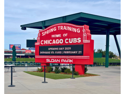 7 Essential Tips for a Short Spring Training Trip 24 Sloan Park
Chicago Cubs marque
Mesa, AZ