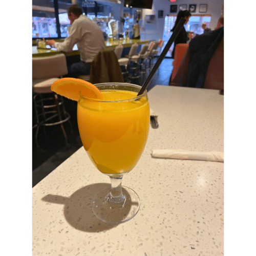 7 Essential Tips for a Short Spring Training Trip 10 Glass of Orange juice at Scottsdale, AZ restaurant