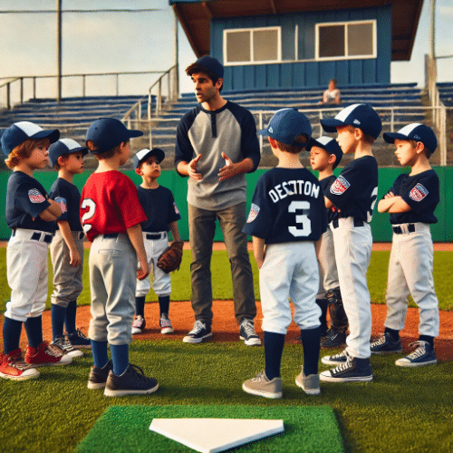 Dali E Animation: Little League Coach talking to his team
