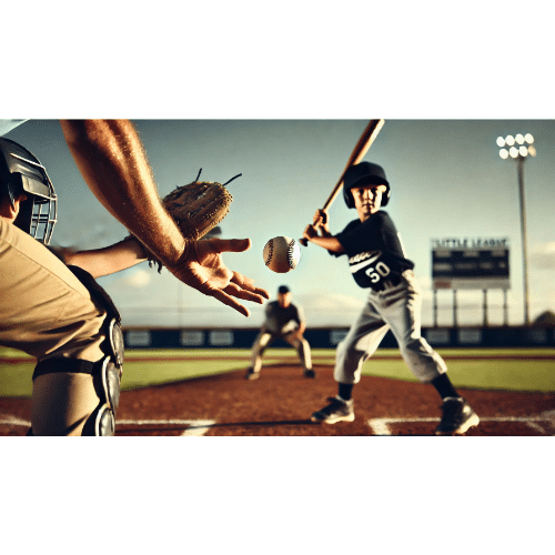 Dali E Animation: Little Leaguer batting practice