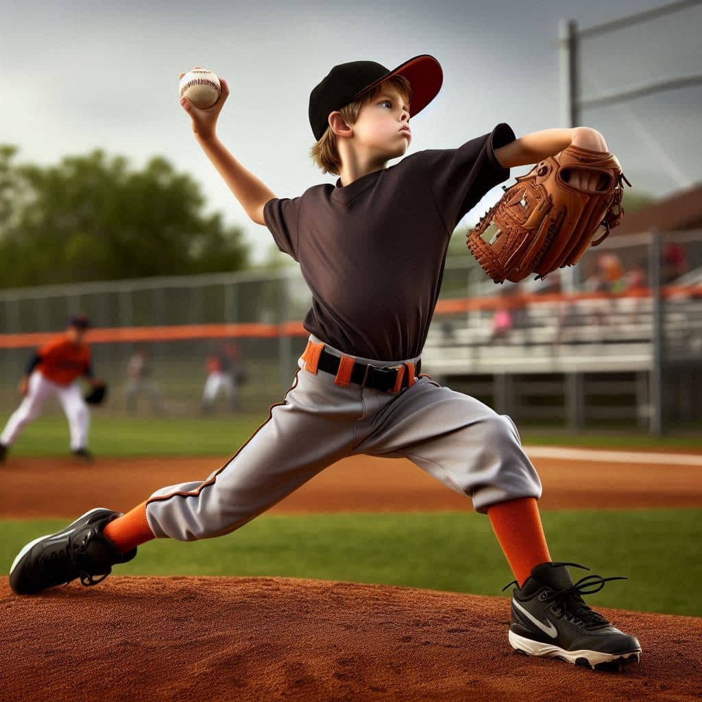 How to Spot and Correct Bad Throwing Mechanics Early 6 Dall-E Animation: Little Leaguer pitching