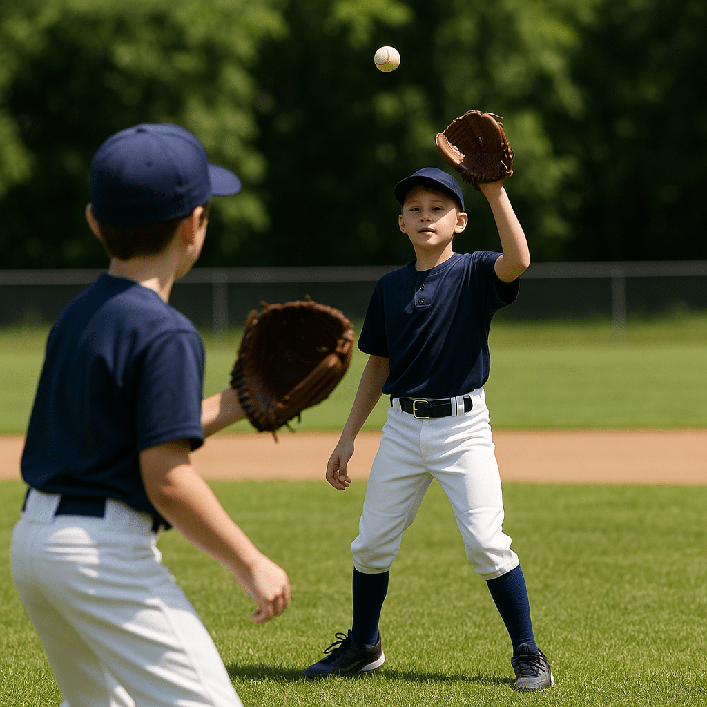 Dall-E Animation: young players playing catch