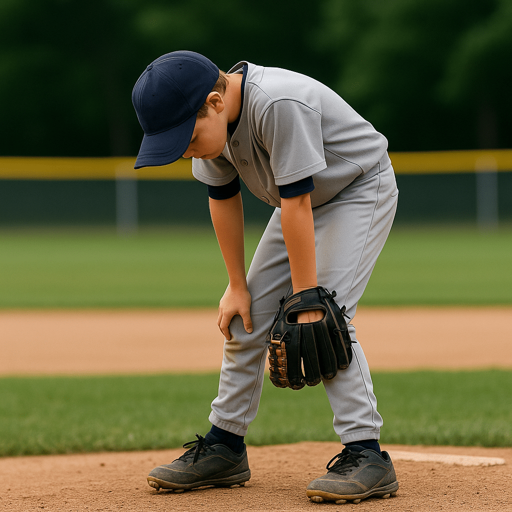 What to Say After a Tough Game: Coaching with Compassion and Clarity 6 AI Animation: Player with hands on his knees