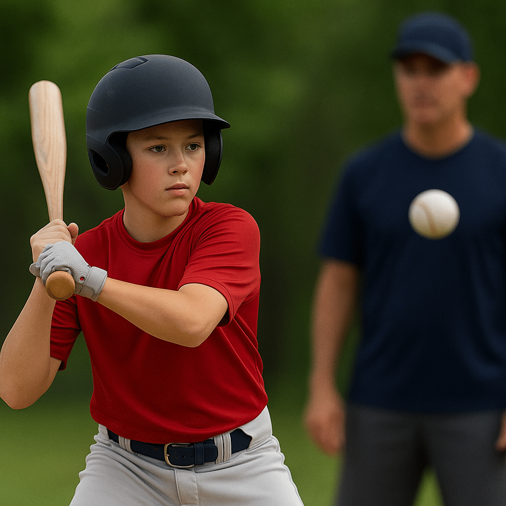 From Babe Ruth to Smart Bats: The Evolution of the Baseball Swing (and How to Help Your Kid Keep Up) 5 AI Animation: Young batter swinging at a pitch