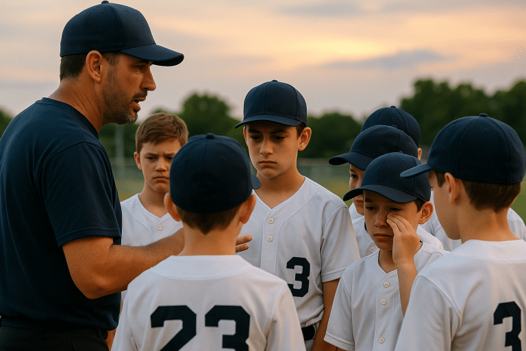 AI Animation: Coach talking his team after game