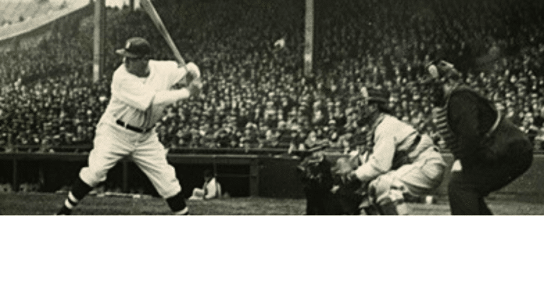 B/W Photo Babe Ruth batting In the public domain