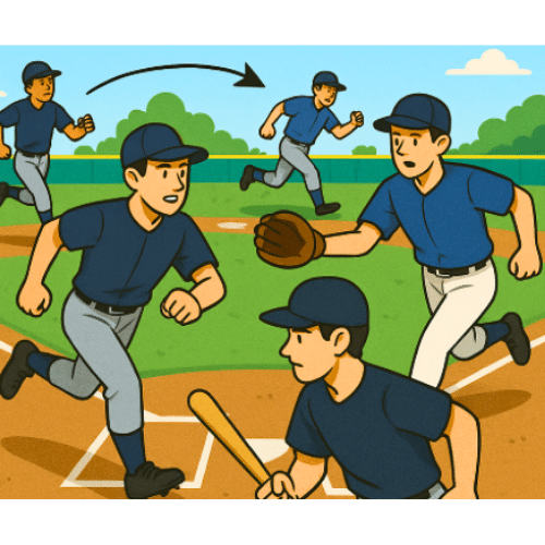 Team Relay and Run Games — Decision-Making at Speed