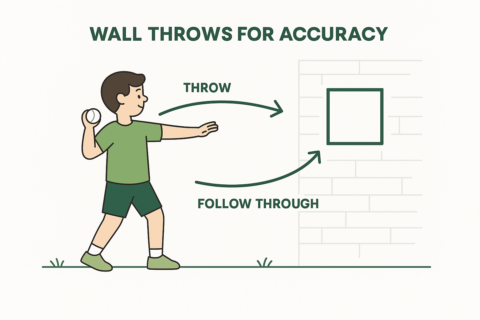 7 Baseball Drills That Require Zero Gear (Perfect for Empty Backyards) 3 AI Animation-boy throwing ball against wall